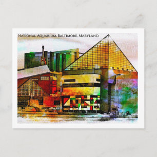 Postal Acuario Nacional Baltimore — Stained Glass Pop