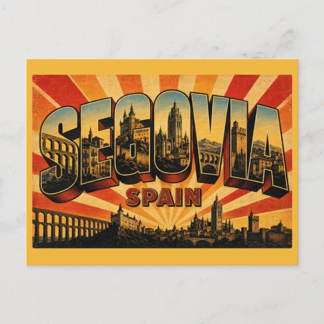 Postal Acueducto Romano de Segovia España (Anverso)