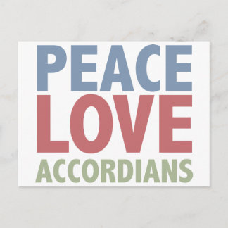 Postal Acuerdos de amor por la paz
