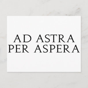 Postal Ad Astra Per Aspera