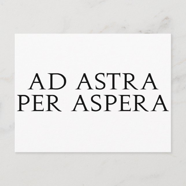 Postal Ad Astra Per Aspera (Anverso)