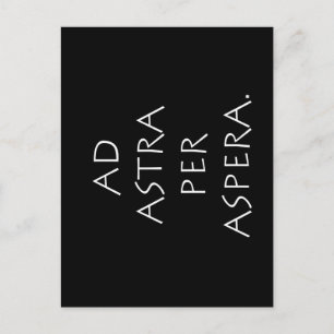 Postal Ad astra por aspera