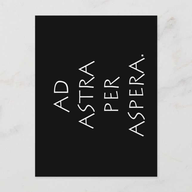 Postal Ad astra por aspera (Anverso)
