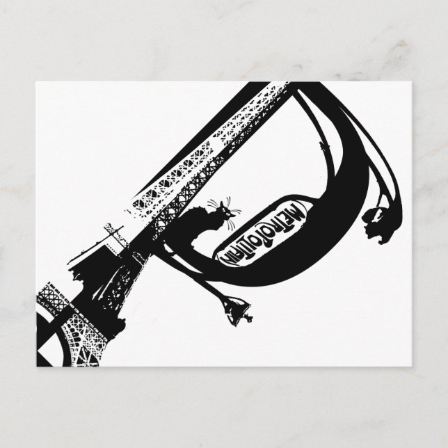 Postal AD Paris Noir (Anverso)