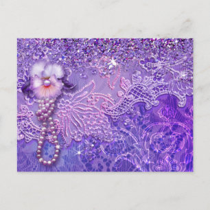 Postal ADALIA BLOQUEA en morado y rosa