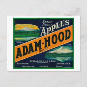 Postal Adam-Hood Apple Crate LabelHood River, OR