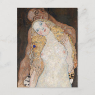 Postal Adam y Eve de Gustav Klimt