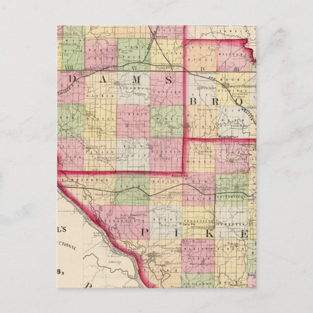 Postal Adams, Brown, Pike (Anverso)