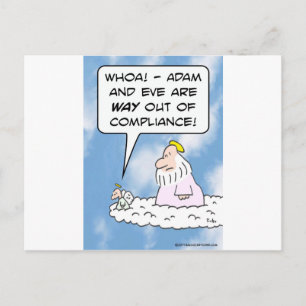 Postal Adán y Eva están fuera de conformidad