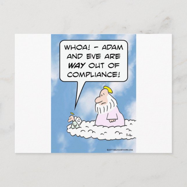 Postal Adán y Eva están fuera de conformidad (Anverso)