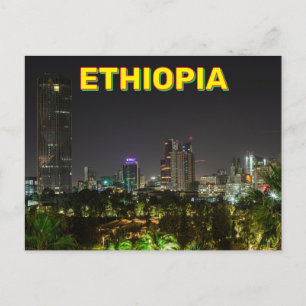 Postal Addis Abeba, Etiopía de noche