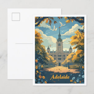 Postal Adelaida Australia Arte Vintage Viajes