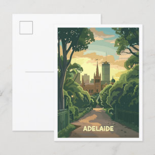 Postal Adelaide Australia Art Vintage Travel