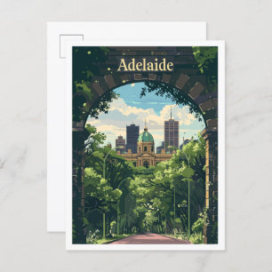 Postal Adelaide Australia Art Vintage Travel