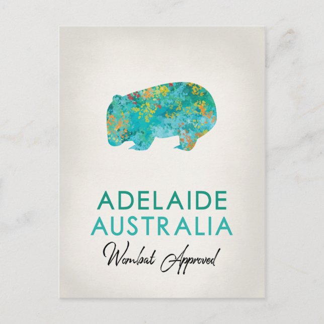 Postal Adelaide Australia Wombat (Anverso)