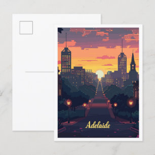 Postal Adelaide Ilustracion de viajes artísticos por anti