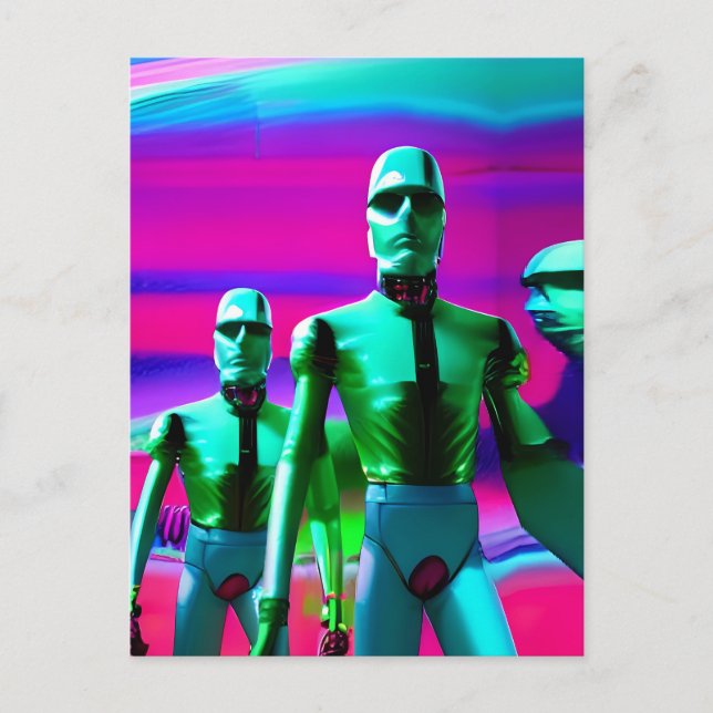 Postal Adelantándose al surrealismo pop del futuro Ken Ga (Anverso)