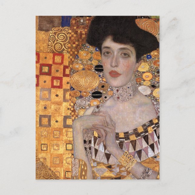 Postal Adele Bloch Bauer Retrato (Detalle) Gustav Klimt (Anverso)