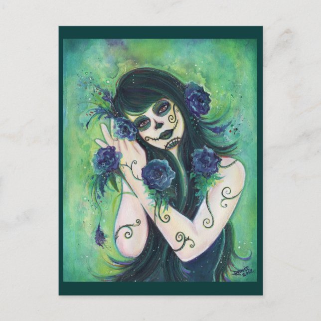 Postal Adelita Day of the Dead Postcard (Día de los muert (Anverso)