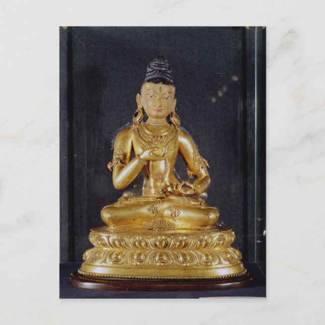 Postal Adibuddha Vajrasattva sentado en meditación (Anverso)
