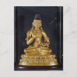 Postal Adibuddha Vajrasattva sentado en meditación