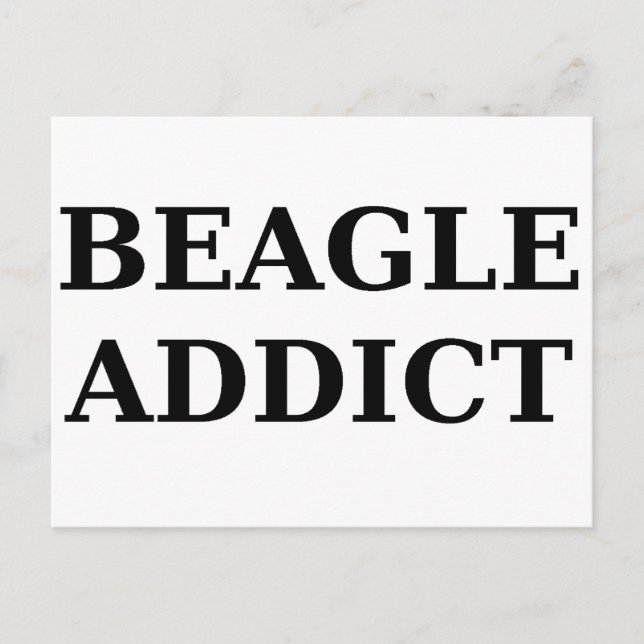 Postal adicto al beagle (Anverso)
