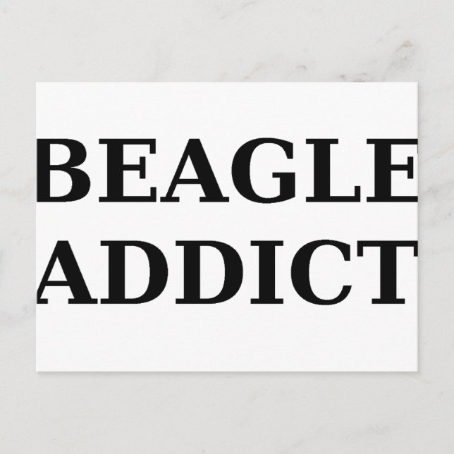Postal adicto al beagle (Anverso)