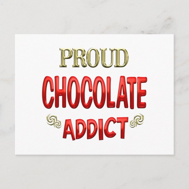 Postal Adicto al chocolate (Anverso)