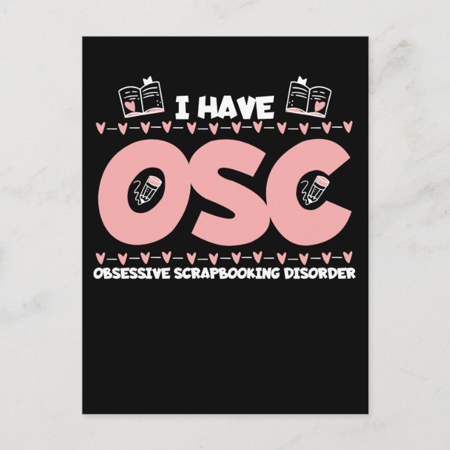 Postal Adicto al Scrapbooking Crafter Funny Crafty Book (Anverso)