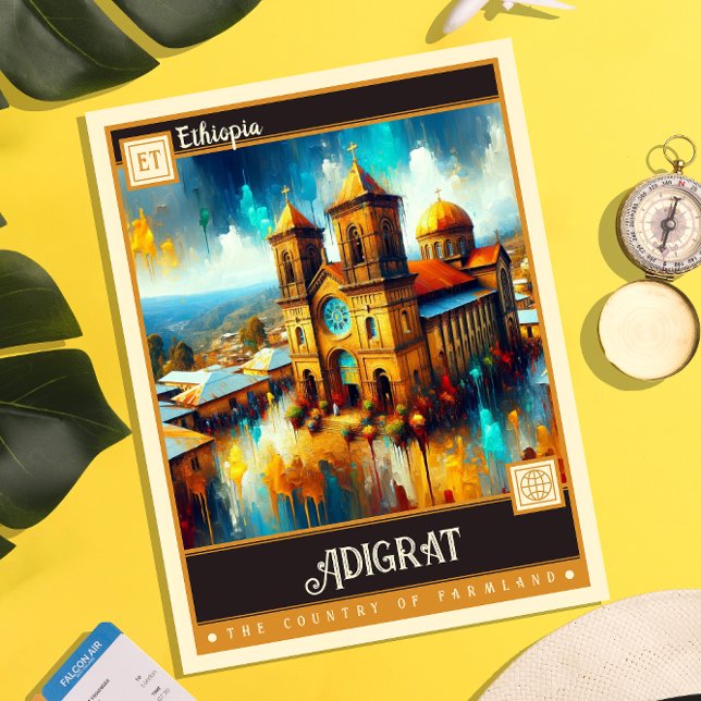 Postal Adigrat, Etiopía | Pintura de época (Subido por el creador)