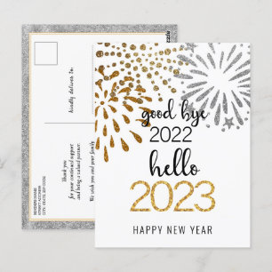 Postal Adiós 2022 Hello 2023 Business Festive Firework