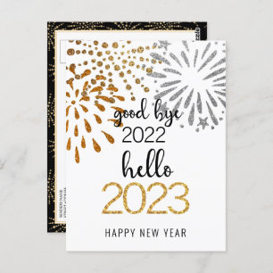 Postal Adiós 2022 Hello 2023 Business Festive Firework
