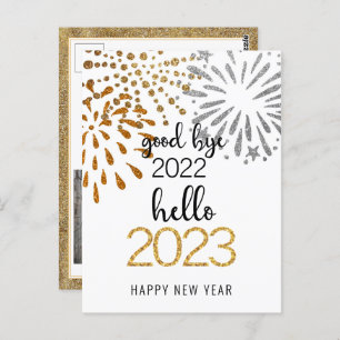 Postal Adiós 2022 Hello 2023 Business Festive Firework