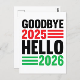 Postal Adiós 2025, Hola 2026: Feliz Año Nuevo 2026
