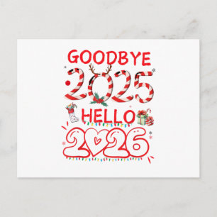 Postal Adiós 2025 Hola 2026 Feliz Navidad Feliz Año Nuevo