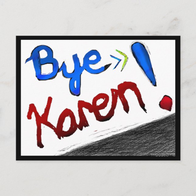Postal ¡Adiós Karen! (Anverso)
