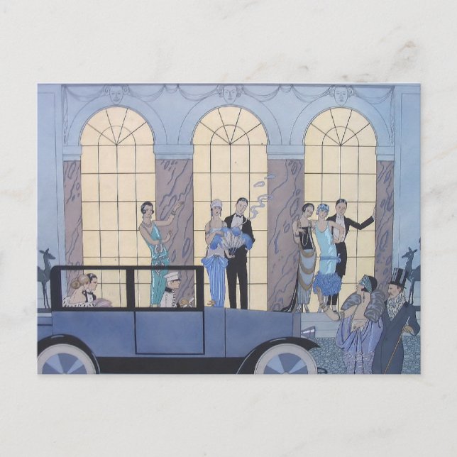 Postal Adiós por George Barbier (Anverso)