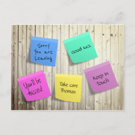 Postal Adiós, post-its