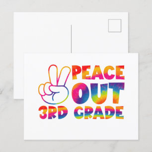 Postal Adiós Tercer Grado Tie Dye Último Día 3er Grado 