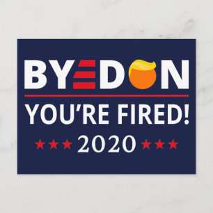 Postal AdiósDon 2020 Estás Despedido Divertido Arte de Bi