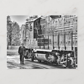 Postal Adirondack Scene Railroad Train-Conductor