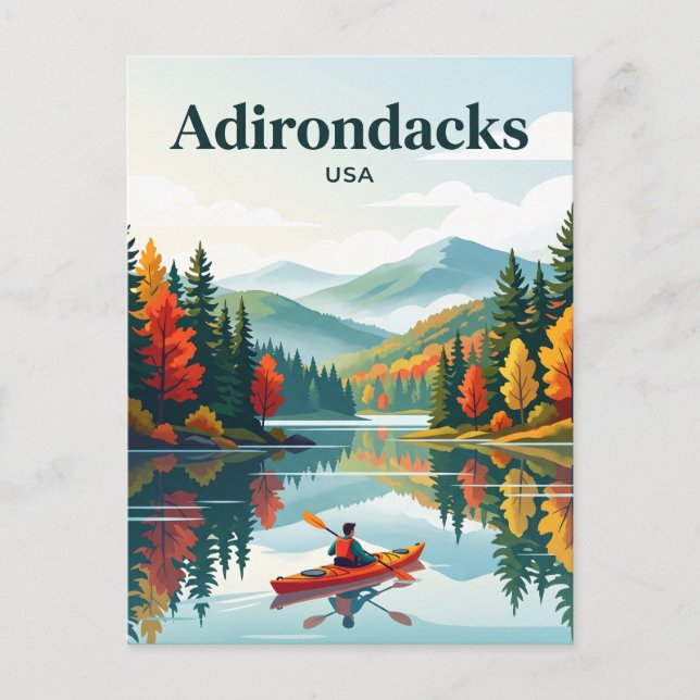 Postal Adirondacks Nueva York EE. UU. (Anverso)