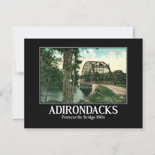 Postal Adirondacks, Pottersville NY Bridge Vintage