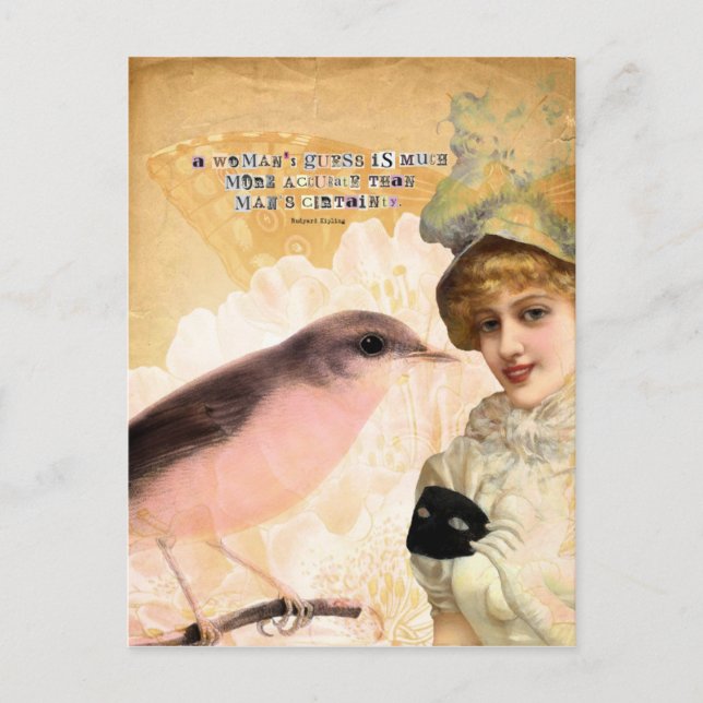 Postal Adivina de una mujer (Anverso)