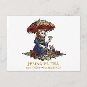 Postal Adivina marroquí de Jemaa el-Fnaa Marrakech