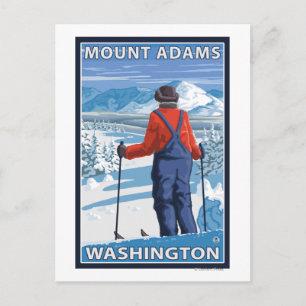 Postal Admiración de esquiadores - Monte Adams, Washingto