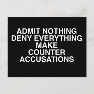 Postal Admit Nothing Post Card