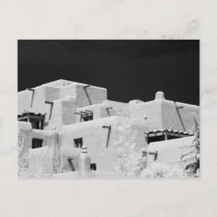 Postal Adobe Inn estilo Pueblo en Loretto, Santa Fe, New