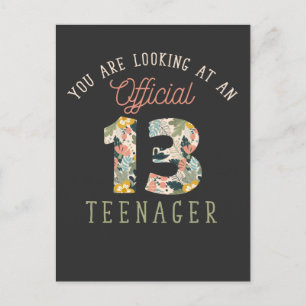Postal Adolescente oficial 13 años Chica de 13 años