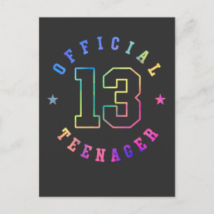 Postal Adolescente Oficial Trece Años Cumpleaños 13